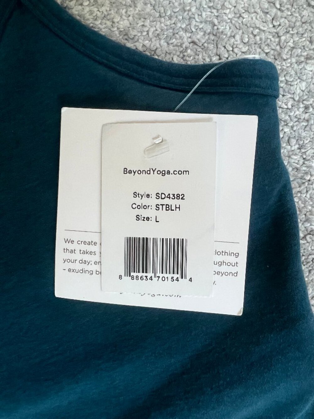 NWT Beyond Yoga Spacedye Slim Racerback Cropped Tank | Blue | Size L - Picture 2 of 4